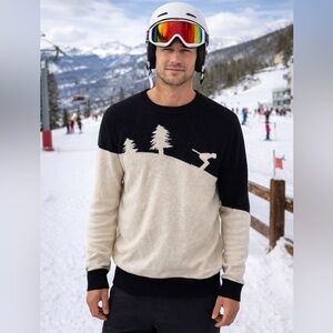 GAP Black and Cream Crewneck Sweater